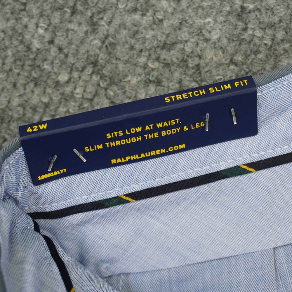 NEW Polo Ralph Lauren Shorts Mens 42 Blue Grey Slim Stretch Chino Cotton 9.5" - Picture 10 of 14